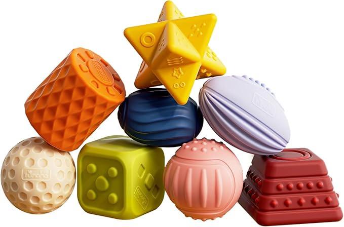 TUMAMA Baby Sensory Ball Set,Soft Textured Squeeze Balls Montessori Toys Easter Egg for Babies To... | Amazon (US)