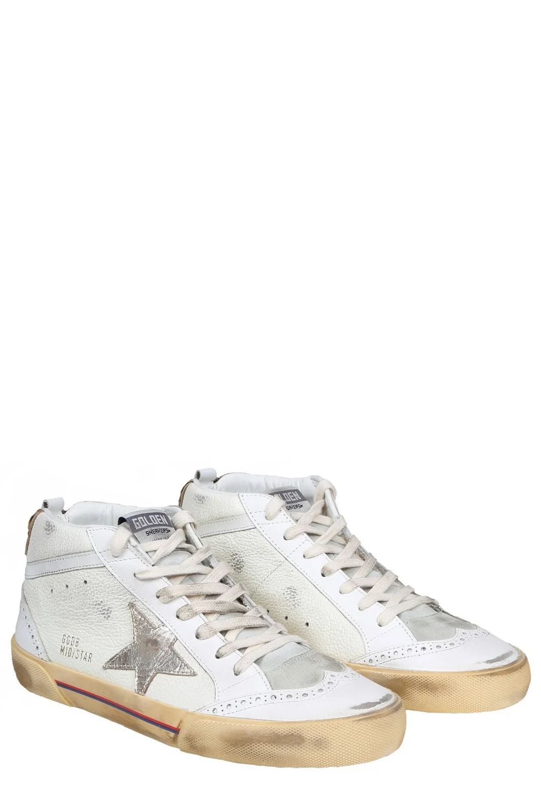 Golden Goose Deluxe Brand Mid Star Lace-Up Sneakers | Cettire Global