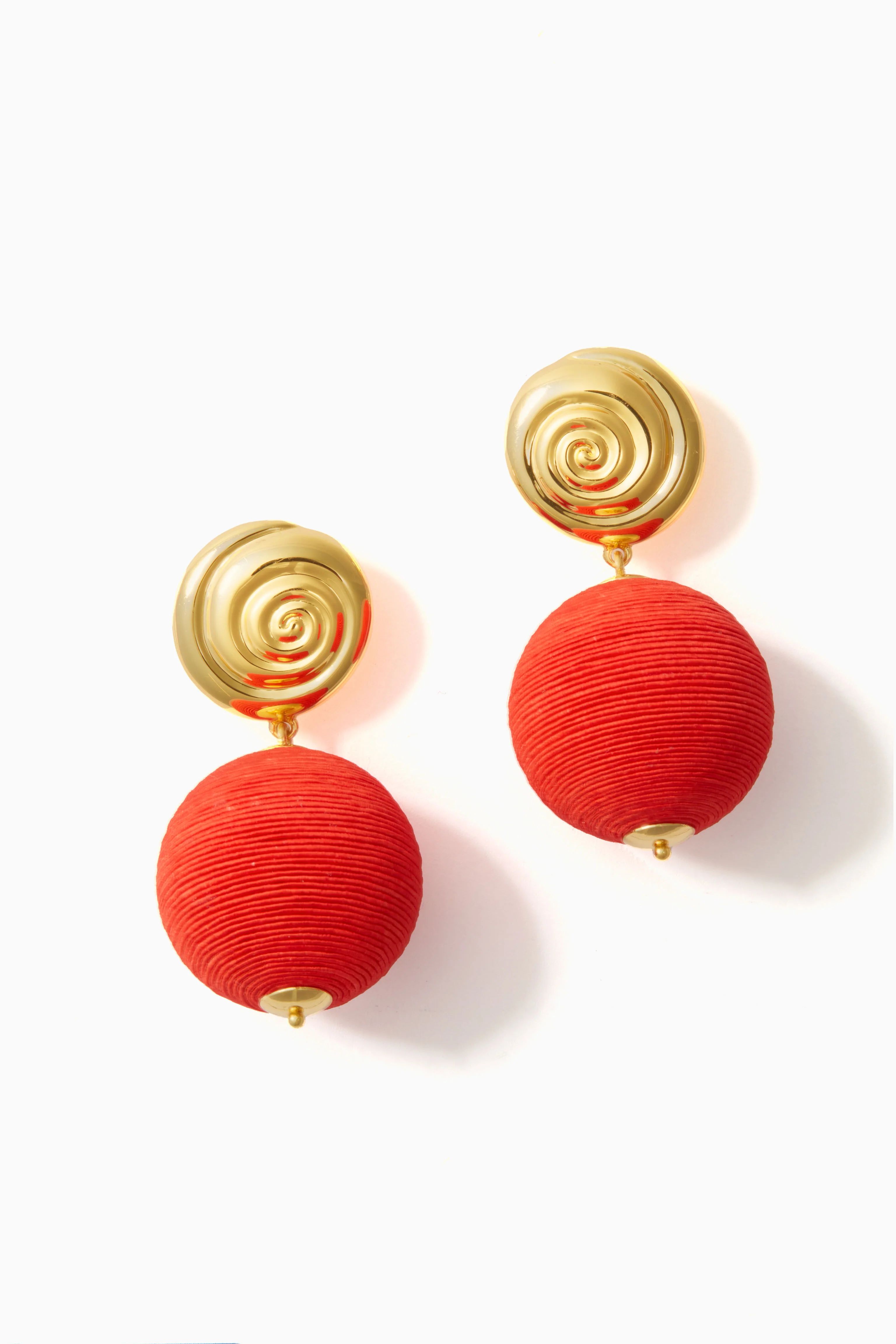 Red and Gold Parker Earrings | Tuckernuck (US)