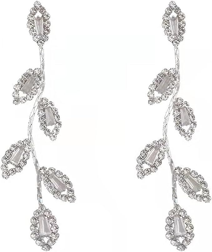 Wedding Earrings for Brides、Bridal Bridesmaid Earrings for Wedding Crystal Cubic Zirconia Brida... | Amazon (US)