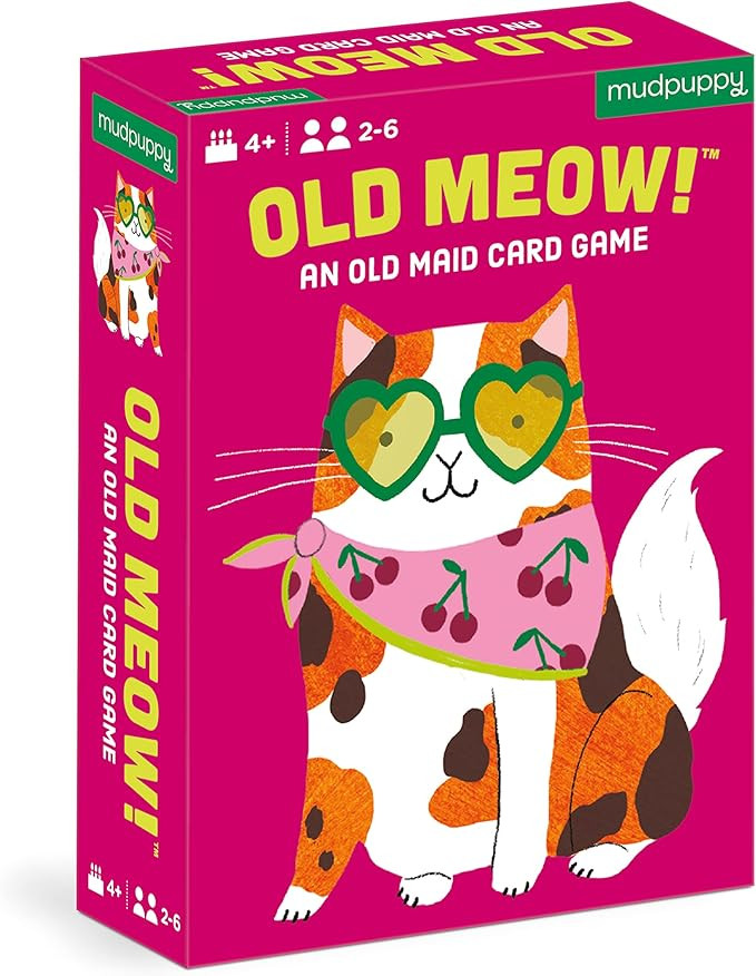 Mudpuppy Old Meow! – Feline Version of Classic Old Maid Card Game with Wacky Illustrations of C... | Amazon (US)