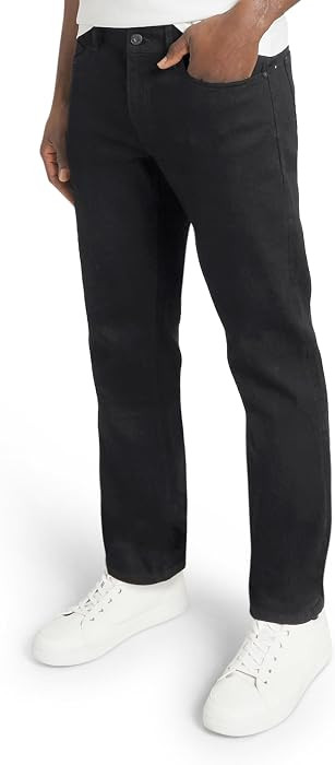 Izod Men's 5 Pocket Straight Fit Stretch Waist Denim Jeans | Amazon (US)
