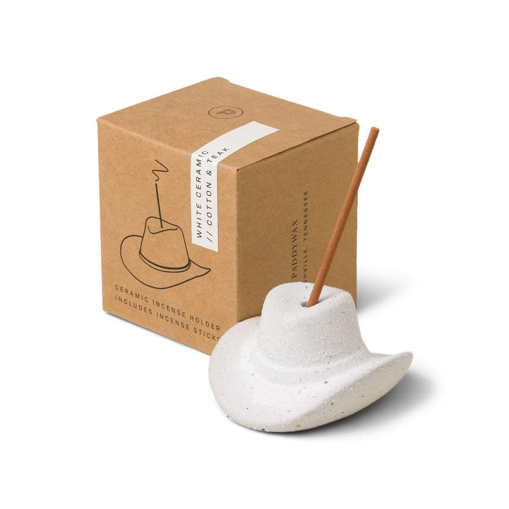 Cowboy Hat Incense Holder - White | Paddywax