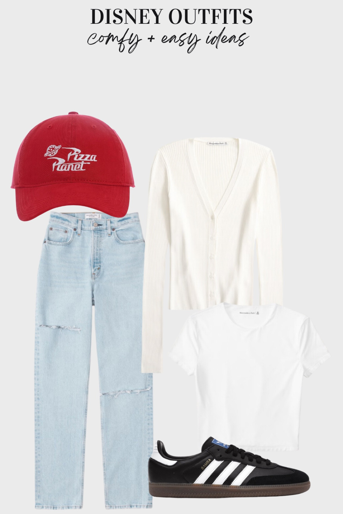 Disney outfit ideas for the fall 
Cardigan: xs 
Seamless tee: small
90s straight jeans: 27 short 
Toy Story baseball cap 
Adidas sambas: 4.5 men 

#LTKstyletip #LTKfindsunder100 #LTKSeasonal
