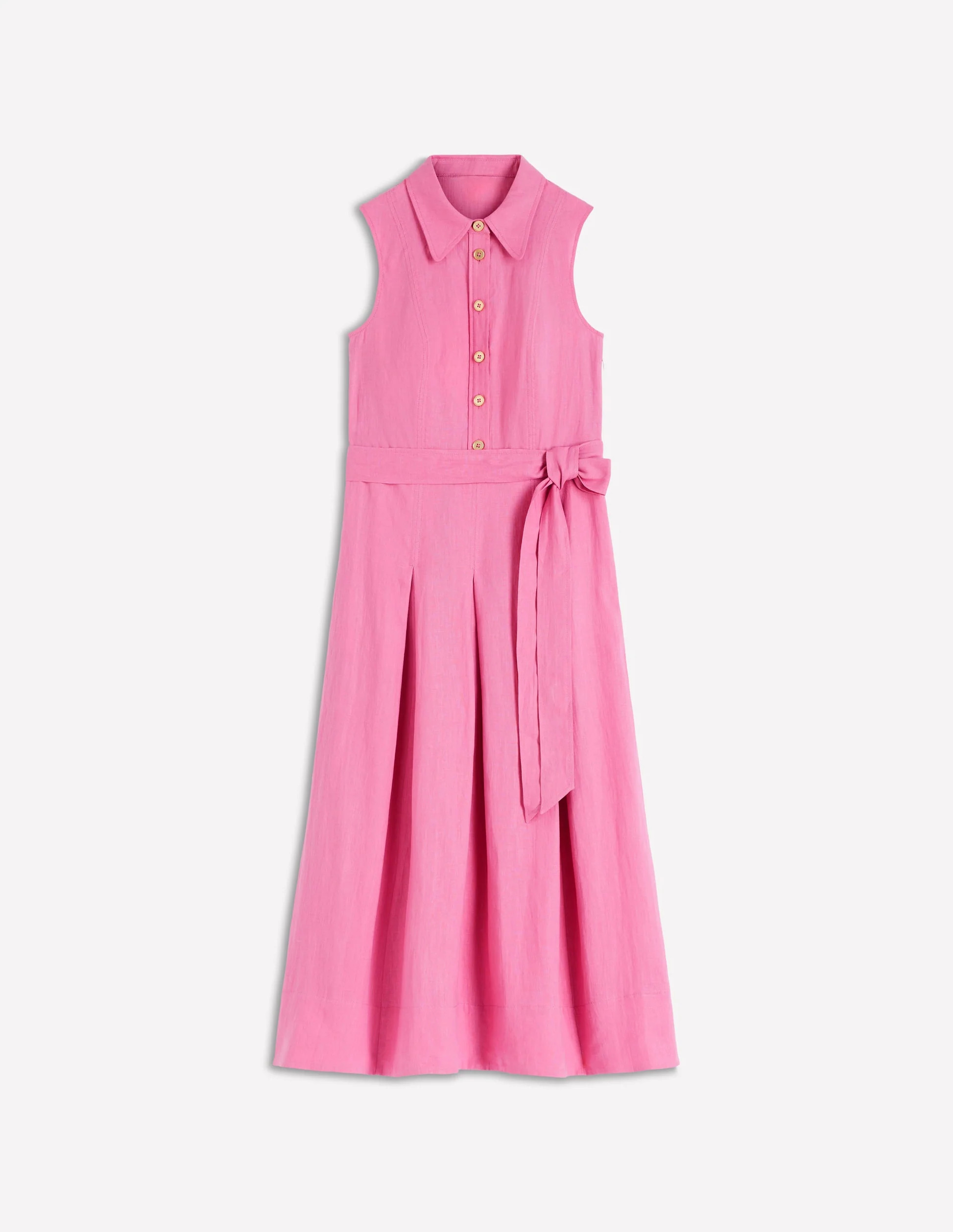 Belinda Linen Shirt Dress-Pink Parfait | Boden UK