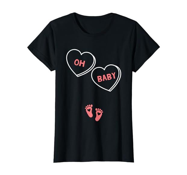 Womens Valentines Day Pregnancy Announcement Shirt Valentine Baby T-Shirt | Amazon (US)