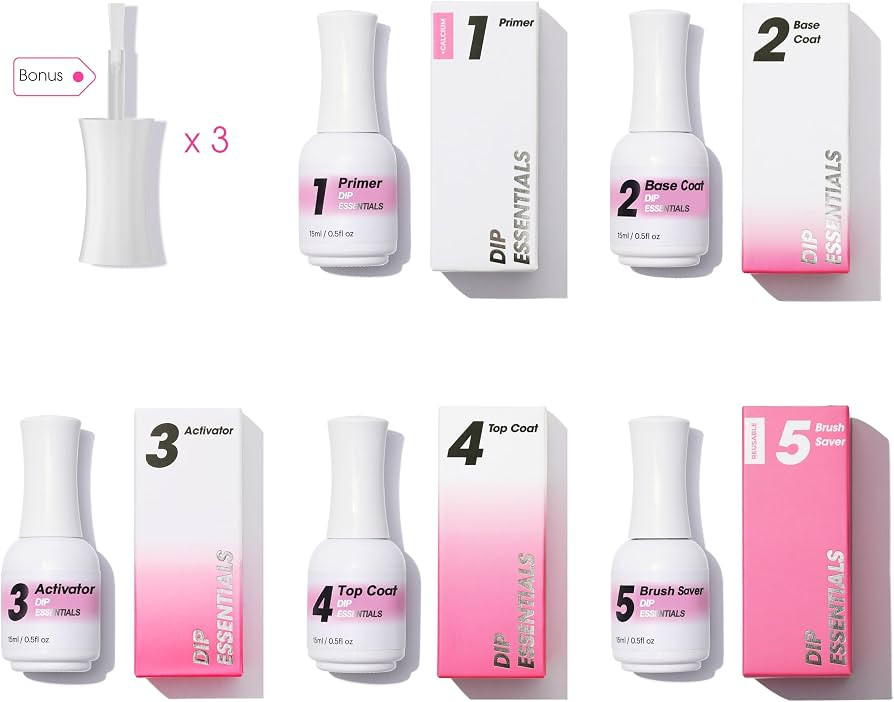 NAGAIA Premuim Nail Dipping System, Dip Essential Liquid Set, All In One Dip Liquid Kit, Home & S... | Amazon (US)