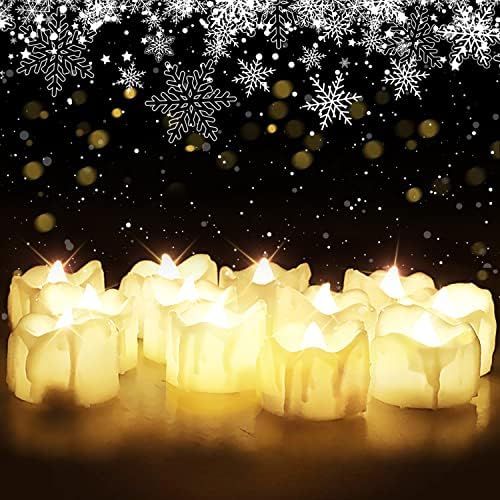 Homemory Flameless LED Tea Light Candles with Timer, Set of 12 Battery Operated Flickering Tealig... | Amazon (US)