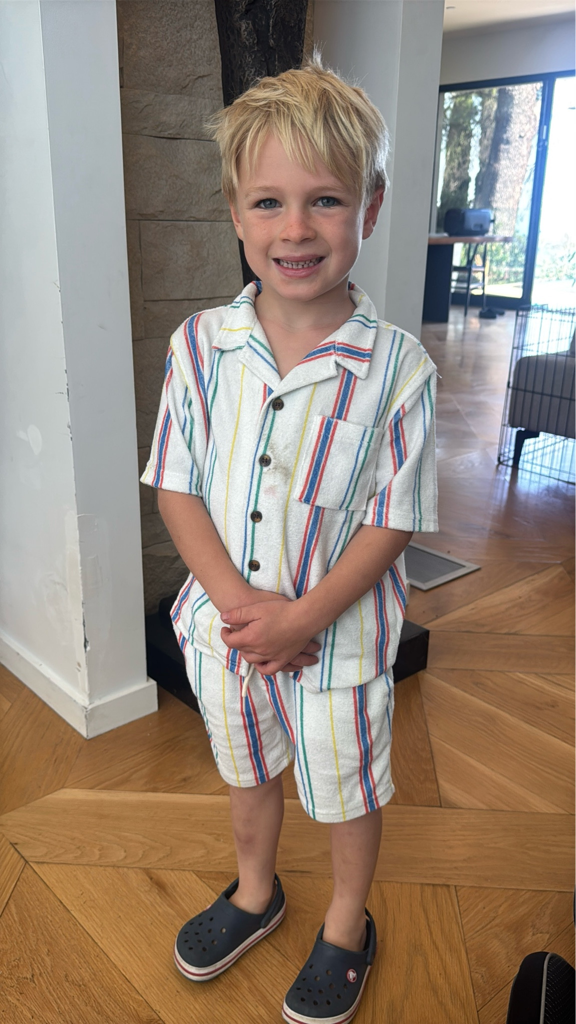 He has lived in this terry striped set all summer and it's so darn cute!  ON SALE comes in tons of prints.

#boysoutfits #backtoschool #toddlerboys 

 #LTKSaleAlert #LTKKids