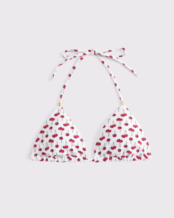 Women's Beaded Halter String Triangle Bikini Top | Women's Swimwear | Abercrombie.com | Abercrombie & Fitch (US)