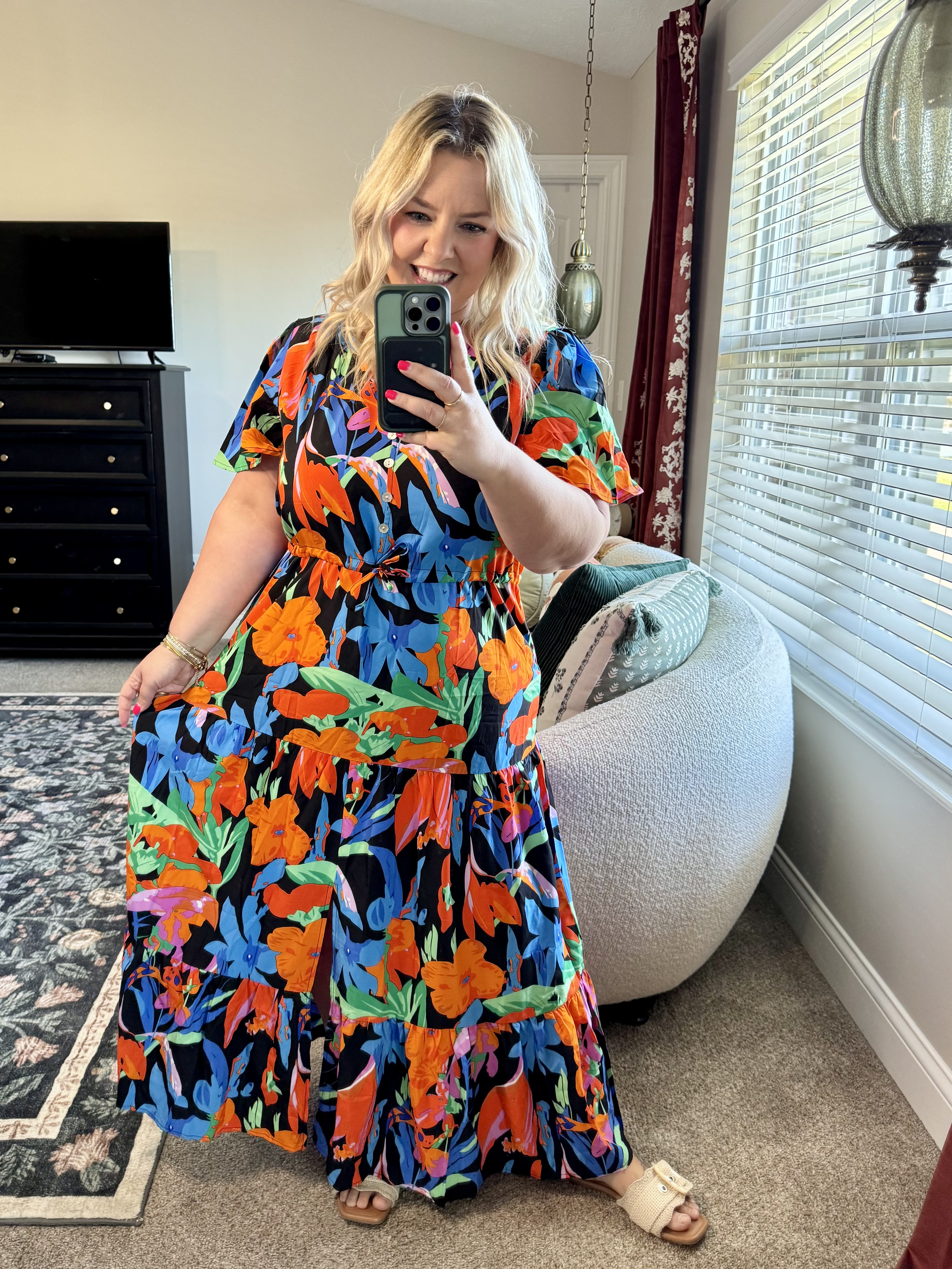 The most fun floral maxi dress with short sleeves! Would be so cute on vacation, at Easter or just summer fun! I’m sz 16, 5’2”, wearing my usual XL

#LTKPetite #LTKPlusSize #LTKFindsUnder50