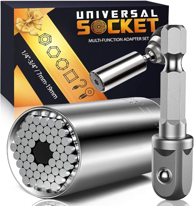 Universal Socket Tools Gifts for Men Dad - Socket Set with Power Drill Adapter Cool Stuff, Super ... | Amazon (US)