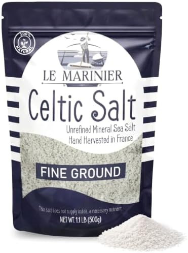 Le Marinier Celtic Salt Organic Fine Ground, 1.1lb - 18oz. Mineral Rich. 100% Natural and Unrefin... | Amazon (US)