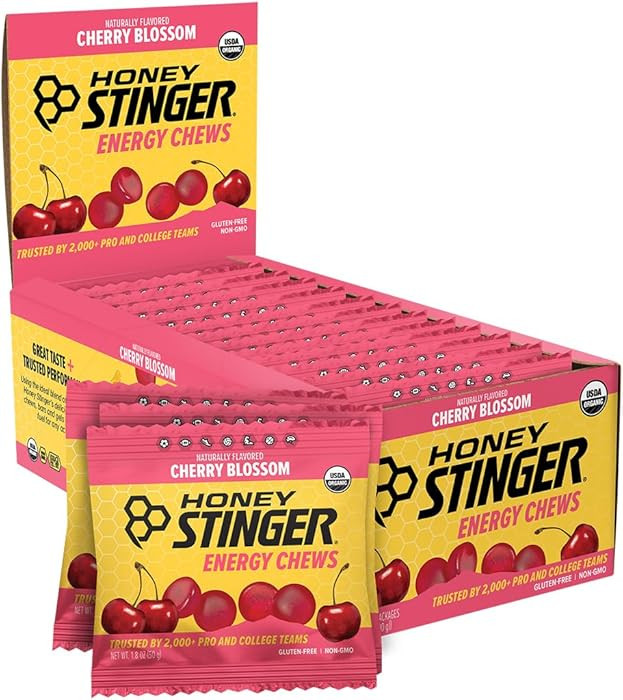 Honey Stinger Organic Cherry Blossom Energy Chew, Gluten Free & Caffeine Free, for Exercise, Runn... | Amazon (US)