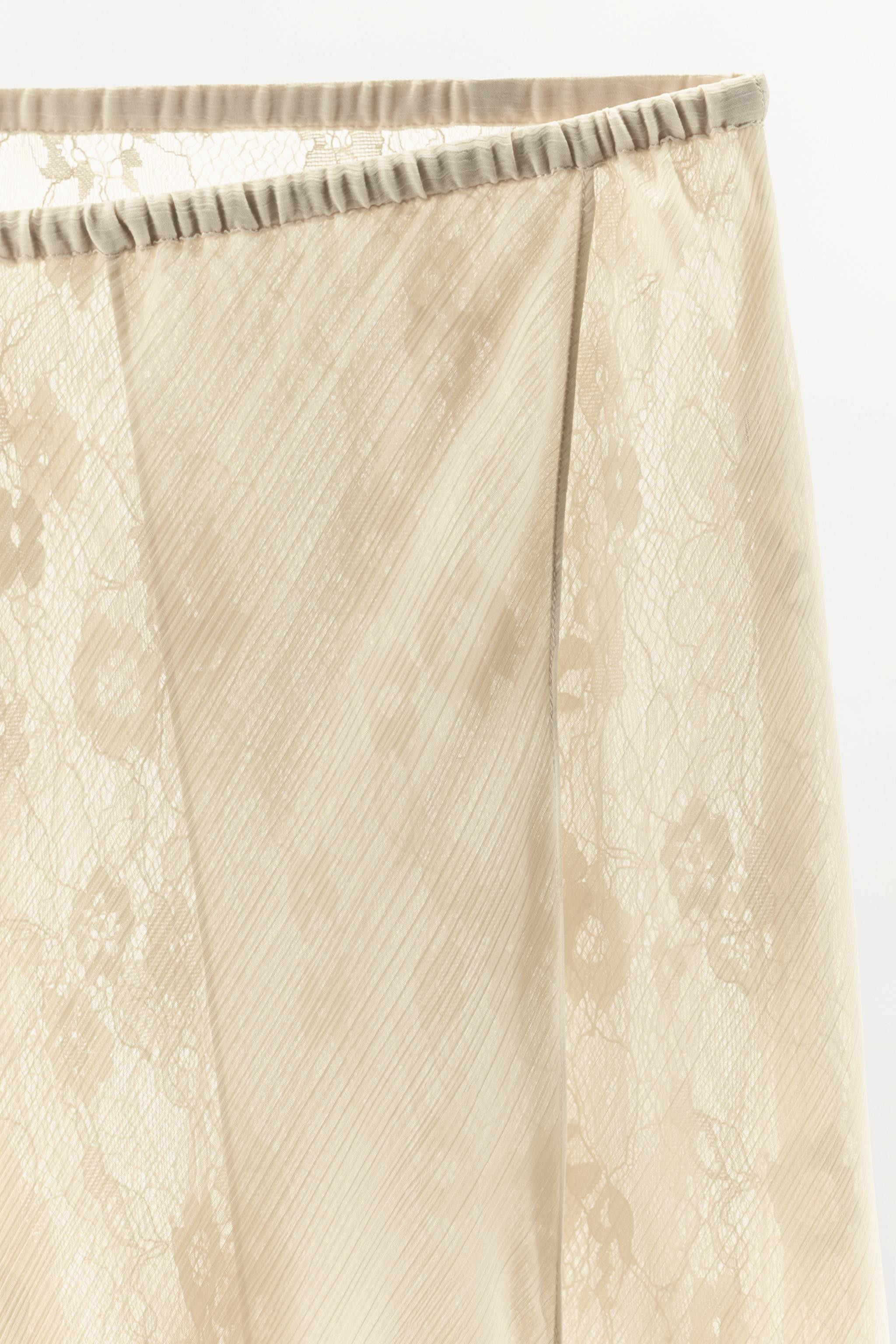 TROUSERS WITH GEORGETTE LACE DETAIL | Zara UK