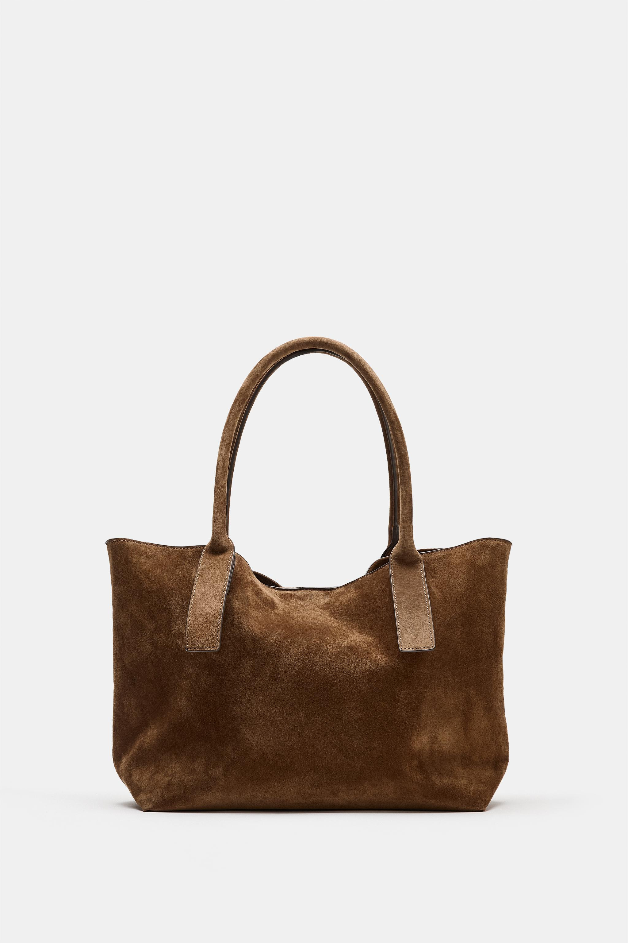 LEATHER SHOPPER BAG | Zara US