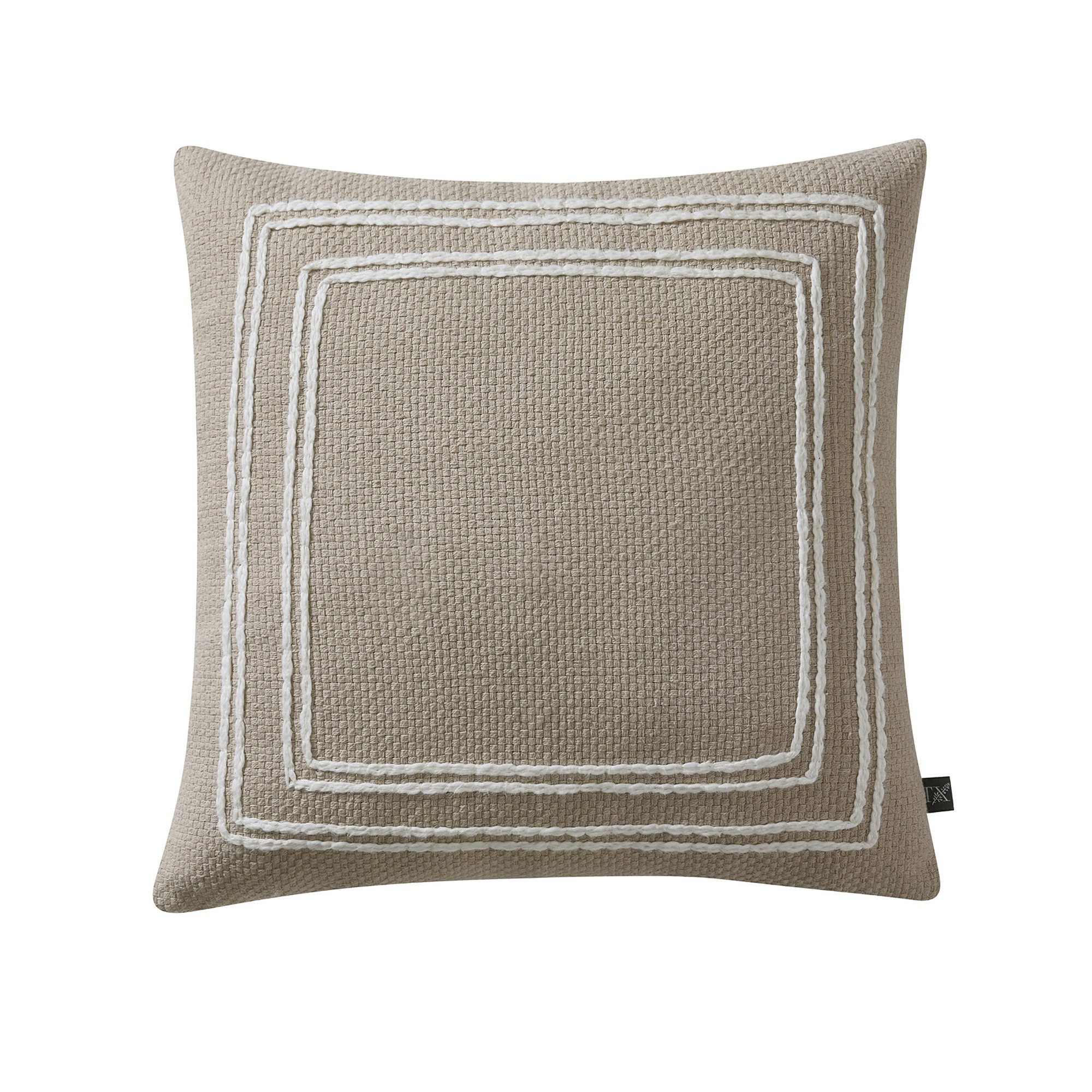 My Texas House 18" x 18" Kelina Taupe Woven Cotton Decorative Pillow | Walmart (US)