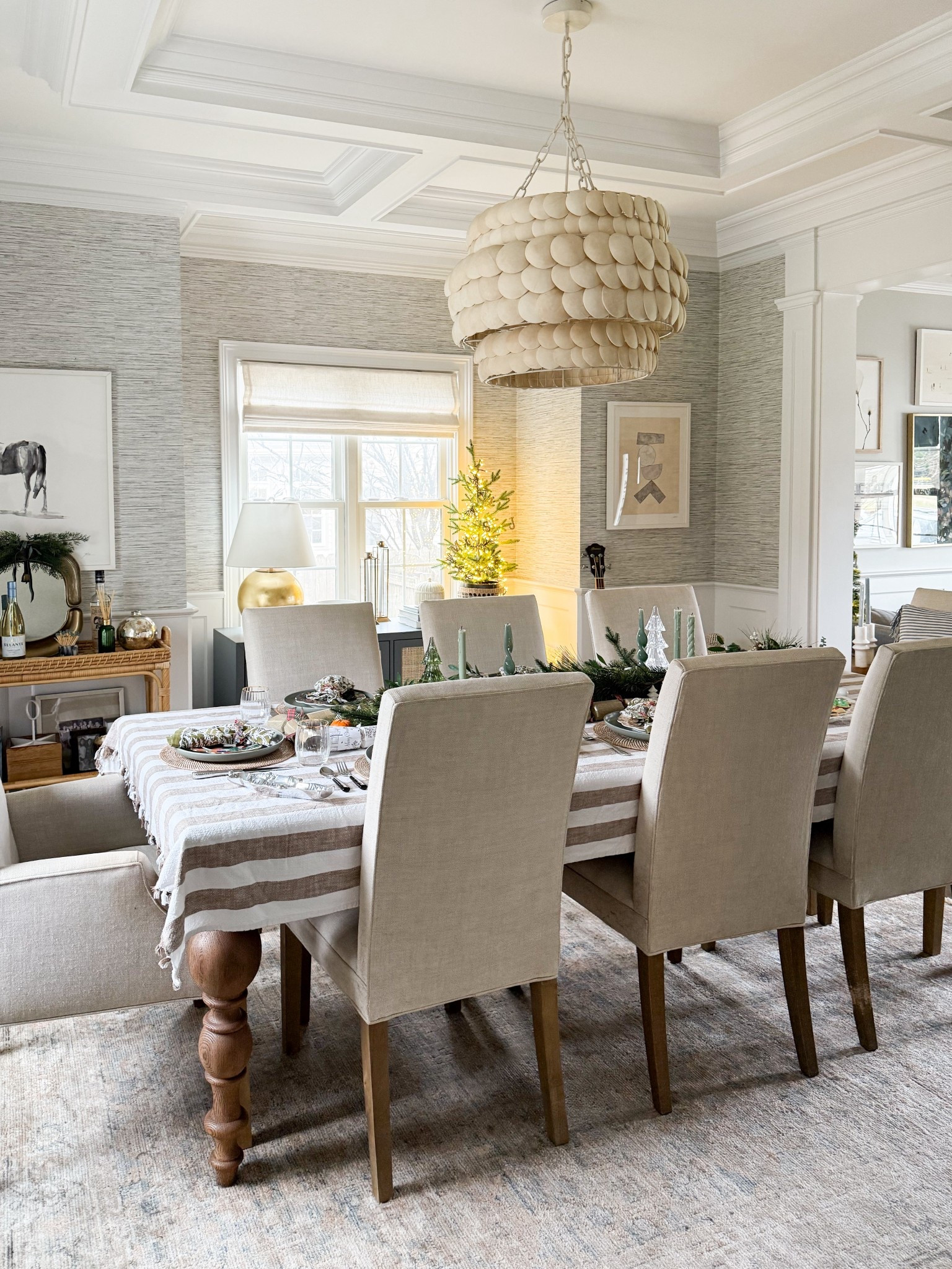 Happy Christmas Day to all who celebrate! 

Holiday tablescape, dining room inspo, McGee & Co., Serena & Lily, minted art, grasscloth wallpaper 

#LTKHome #LTKSeasonal #LTKHoliday