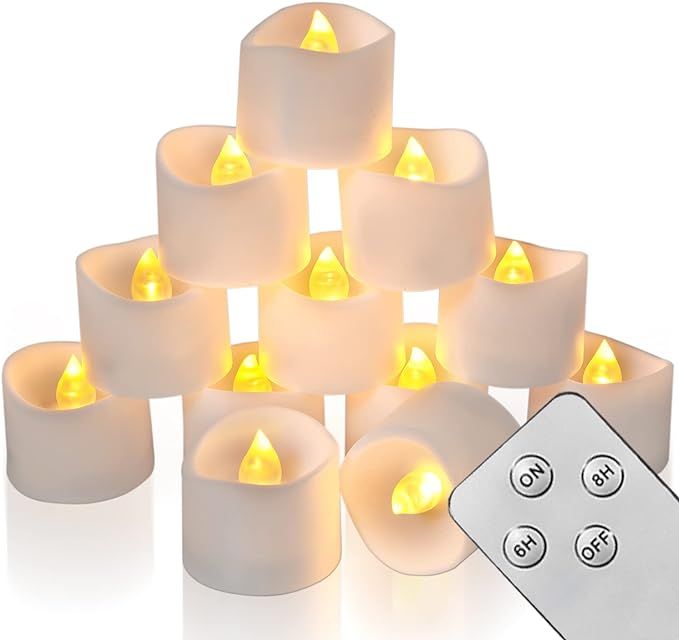 Homemory Remote Control Tea Lights with 6H/8HTimer, Long Lasting Battery Operated LED Candles wit... | Amazon (US)