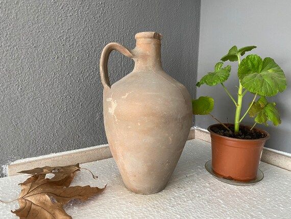 Vintage Decor Bronze Old Clay Jug Aged and Antiqued Clay | Etsy | Etsy (US)