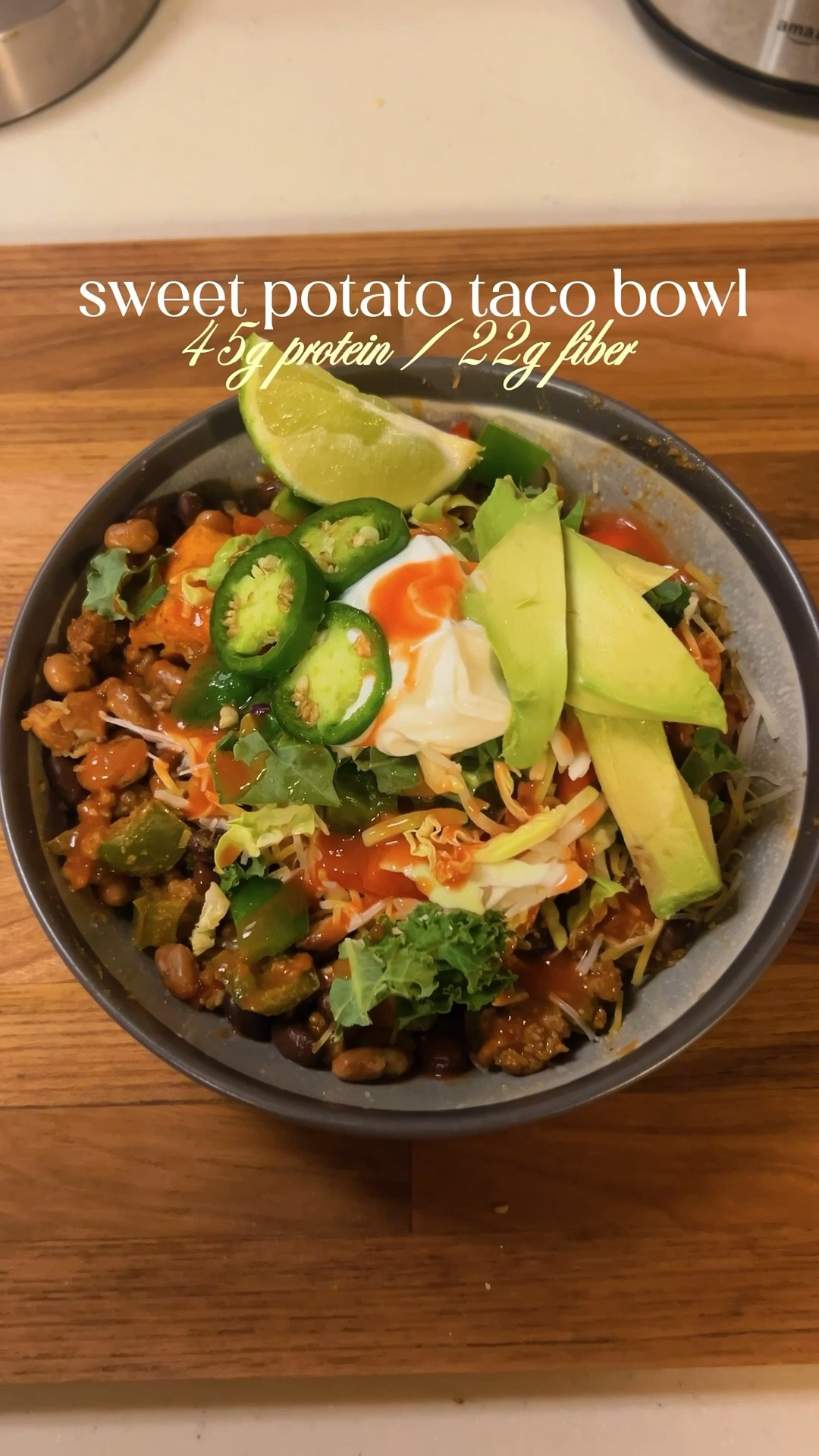 Protein + fiber are just the headline! The real work in this bowl is happening at the cellular level - incoming nerd rambling below.. 👇 

This provides B vitamins from beef, beans, and sweet potato 🍠 that support cellular energy production and nervous system function.

The mix of cruciferous vegetables (kale, broccoli, cabbage, Brussels sprouts, easily added by buying a pre-cut kale slaw mix) supplies compounds like sulforaphane that support liver detox pathways and hormone metabolism, while also reducing inflammation. These same vegetables deliver prebiotic fiber that feeds beneficial gut bacteria, improving digestion and gut barrier health over time (my favorite part to talk about, my close friends and family are rolling their eyes right now)

Vitamin C from bell peppers and jalapeño supports immune function and enhances iron absorption, while beta-carotene from sweet potatoes and greens contributes to skin, eye, and cellular health.

I don’t have a dietetics degree like my friend The Dietician Dish but I do have a nerdy interest in microbiology (and, a degree in biological sciences). 

I focus a lot on these things & have noticed such a difference in the way I feel (& have lost weight). I try to keep my nerd posts to a minimum, but let me know if you want the recipe, or even read this far! 😂 

#LTKfitnessgoals #LTKfoodie #LTKActive