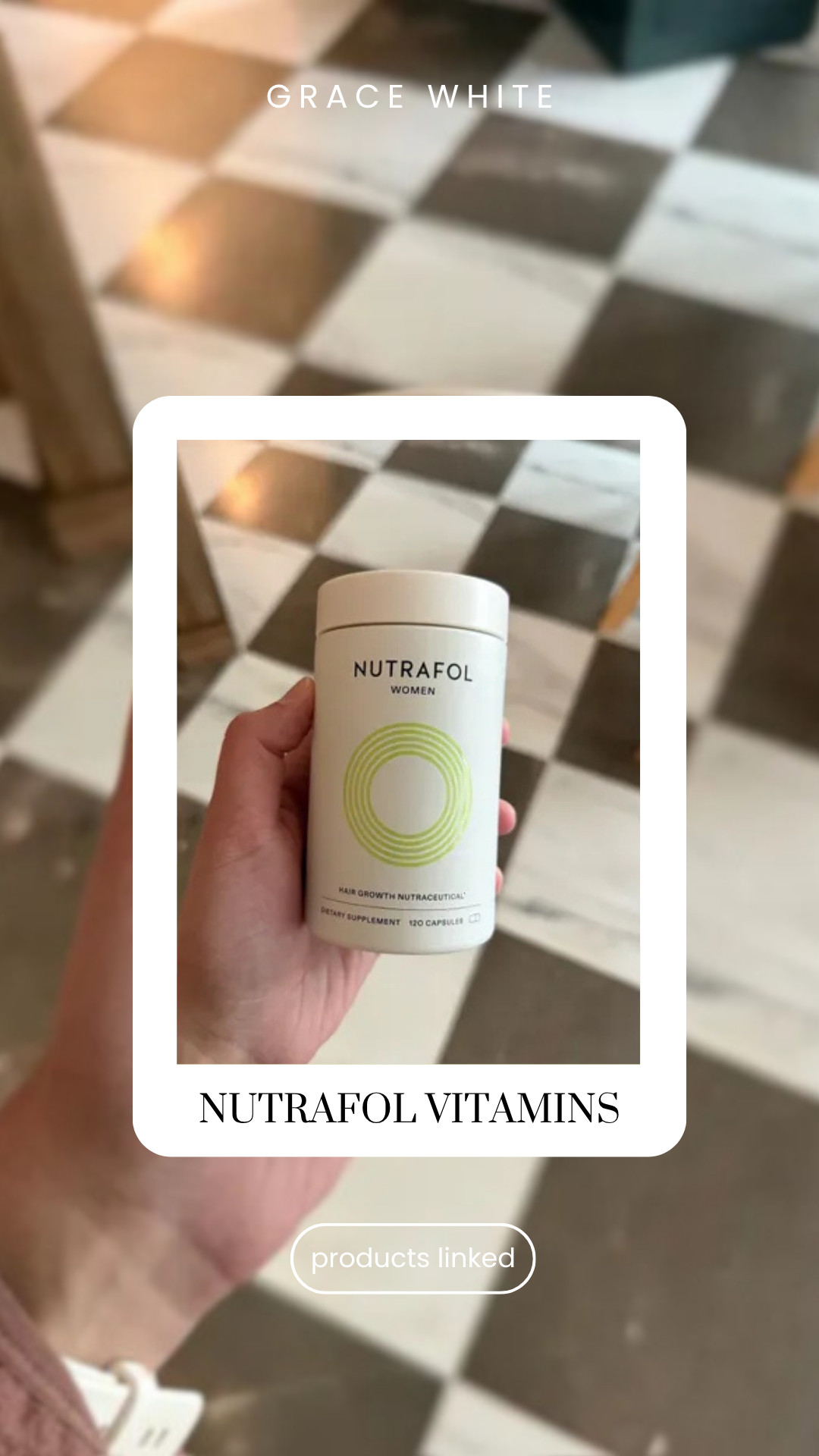 Nutrafol vitamins are a daily staple of mine!!

nutrafol, nutrafol vitamins, womens vitamins, womens health, health & wellness, vitamins for women, grace white

#LTKfitnessgoals #LTKmomlife #LTKselfcare