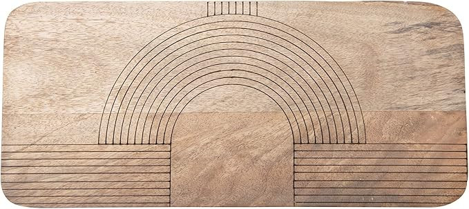 Bloomingville Mango Wood Cheese Engraved Rainbow Cutting Board, 13" x 6", Natural | Amazon (US)