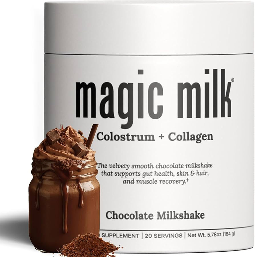 Magic Milk | Colostrum, Plus Collagen Peptides | Chocolate Milk | Supports Gut Health, Bloating, ... | Amazon (US)