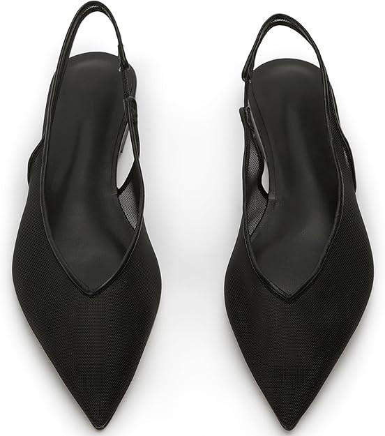 Mesh Flats for Women Pointed Toe Slingback Flats Slip On Casual Work Ballet Flats | Amazon (US)