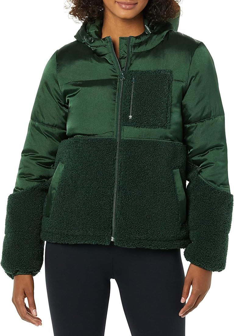 Amazon Essentials Women's Sherpa Puffer Jacket | Amazon (US)