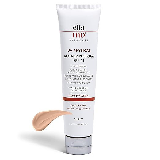 EltaMD UV Physical Tinted Mineral Sunscreen, Chemical-Free Face Sunscreen for Sensitive Skin and ... | Amazon (US)