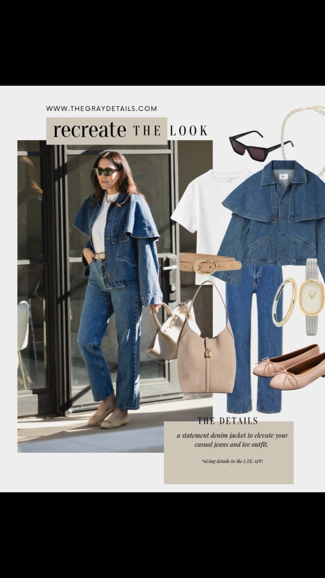 My favorite still here jeans (size 27) styled with a statement denim jacket, ballet flats and tan bag

#LTKootd #LTKgrwm #LTKOver40