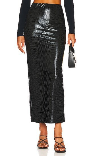 Croc Stretch Skirt in Black | Revolve Clothing (Global)