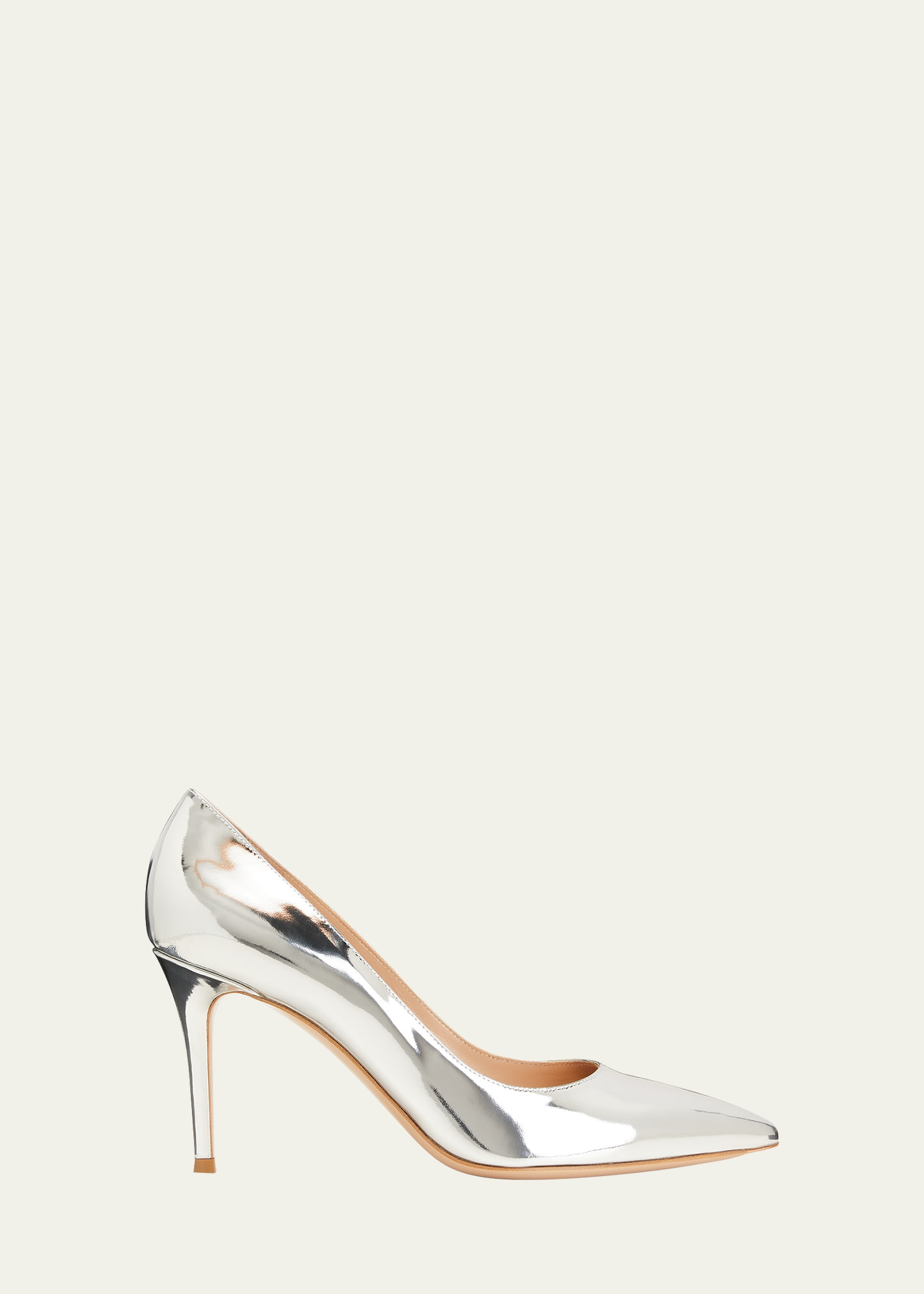 Gianvito Rossi Metallic Mirror Calfskin Pumps | Bergdorf Goodman