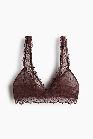 H & M - Soft lace bra - Brown | H&M (UK, MY, IN, SG, PH, TW, HK)