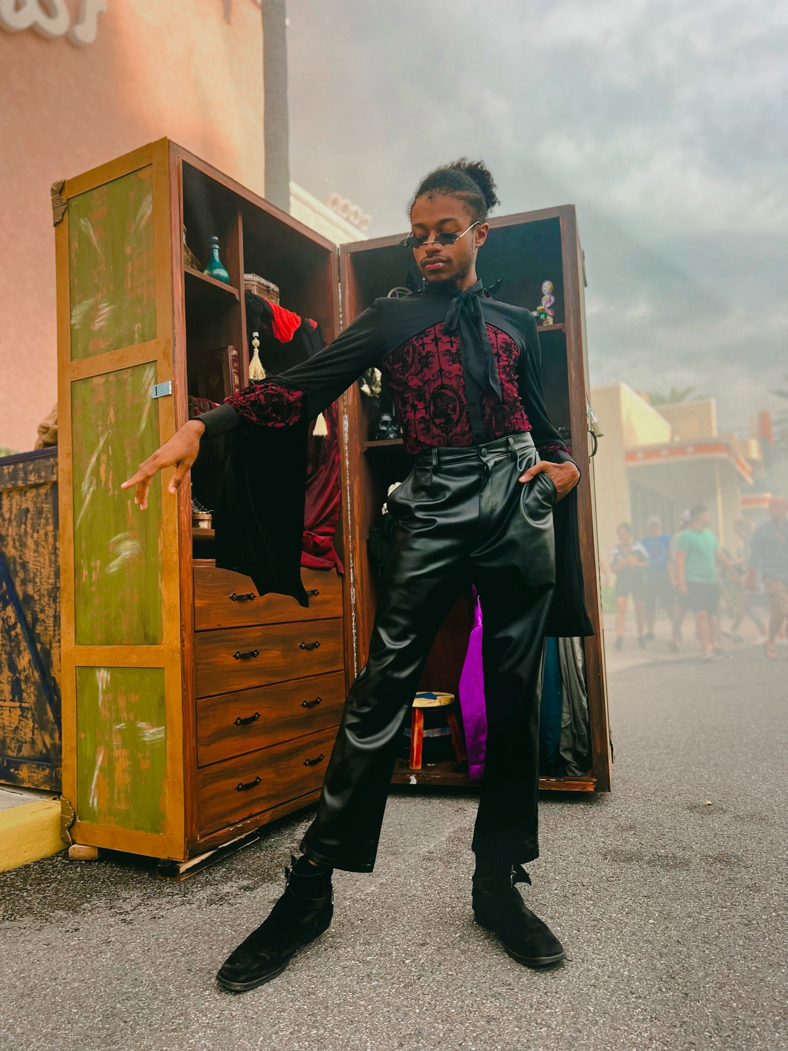 Preparing for Spooky Season? 👻 This vampire-inspired ensemble was built around this gorgeous Unique Vintage blouse 🩸 

#LTKStyleTip #LTKParties #LTKSeasonal