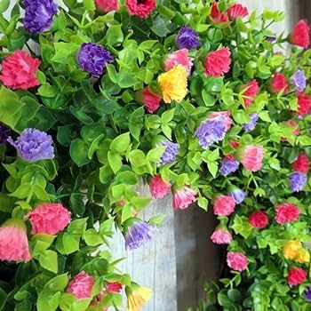 Farmhouse Colorful Cottage Wreath Spring Decoration, Durable and Stable Beautiful Artificial Wrea... | Amazon (US)