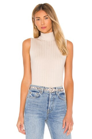 525 Mock Neck Tank in Cream from Revolve.com | Revolve Clothing (Global)