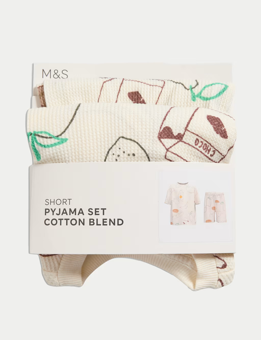 Cotton Blend Waffle Breakfast Pyjamas (1-16 Yrs) | Marks & Spencer (UK)