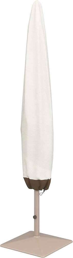 Amazon Basics Outdoor Patio Umbrella Cover, Waterproof, Anti-UV, Durable, Beige/White, 7" x 23" x... | Amazon (US)