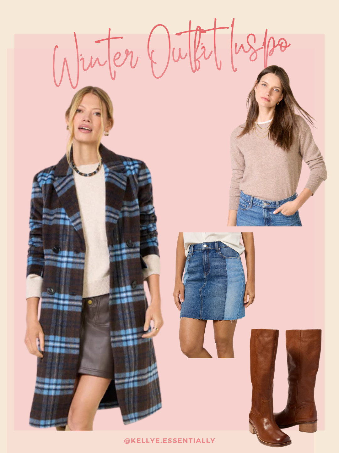 This plaid coat is amazing! Pair with cashmere top, cute denim skirt and boots and you're done! 

 #LTKootd #LTKFindsUnder100