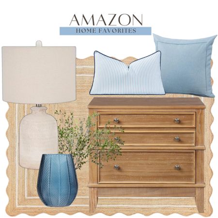 Amazon home favorites include nightstand, glass vase, greenery stem, table lamp, throw pillows, scalloped rug.

Home decor, home accents, home favorites, Amazon finds, home finds

#LTKhome #LTKfindsunder100 #LTKstyletip