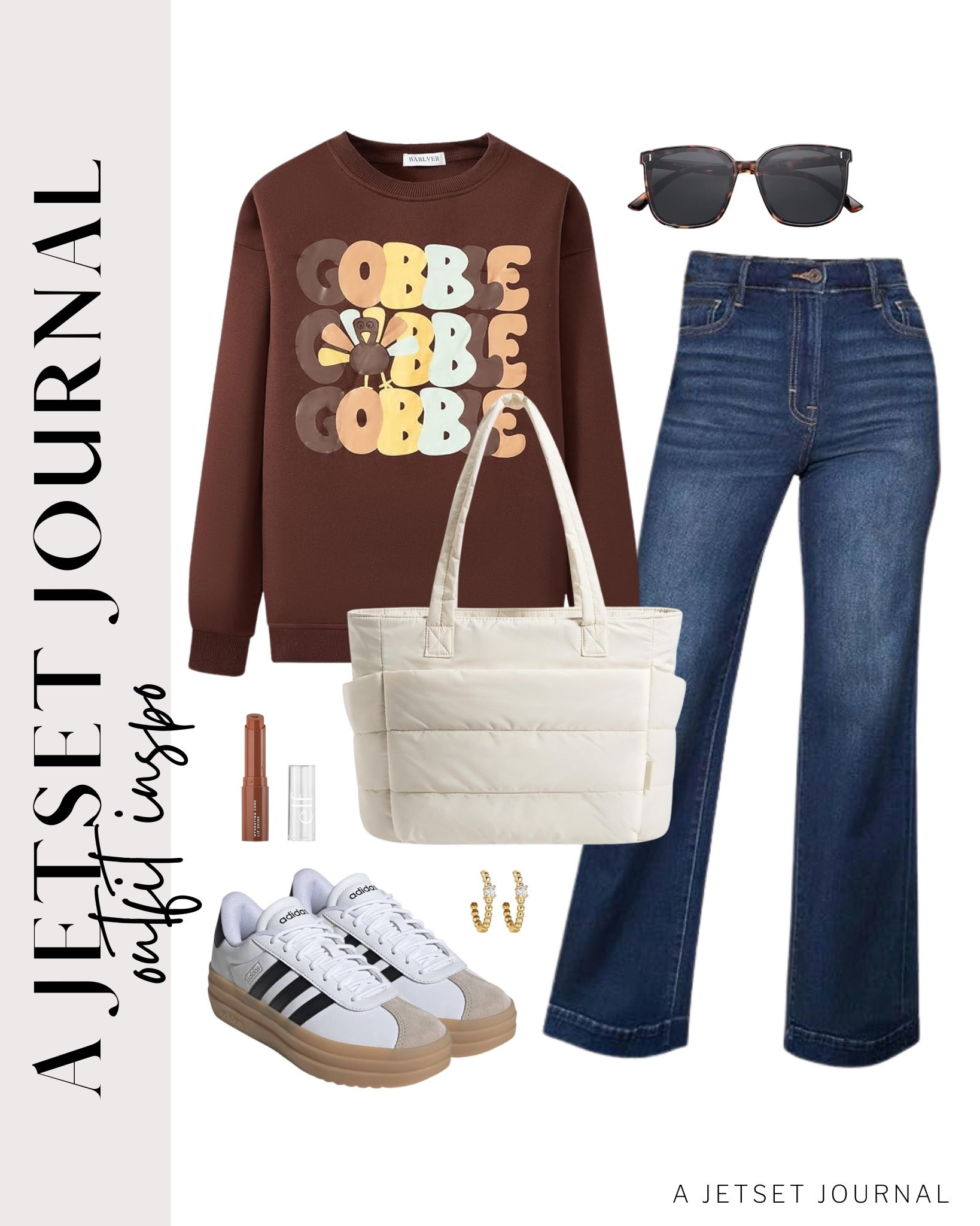 A cozy sweater and denim outfit makes the perfect comfy outfit for Thanksgiving!
casual thanksgiving outfit idea, puffer tote bag, neutral sneakers, fall outfit idea, casual look, vacation style, makeup must have, beauty favorite, functional bag, amazon fashion, affordable style

#LTKU #LTKFindsUnder50 #LTKSeasonal