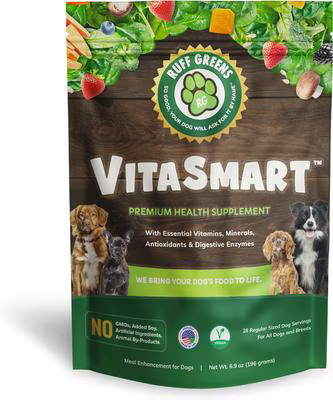 Ruff Greens VitaSmart Multivitamin Dog Supplement, 6.9-oz bag | Chewy