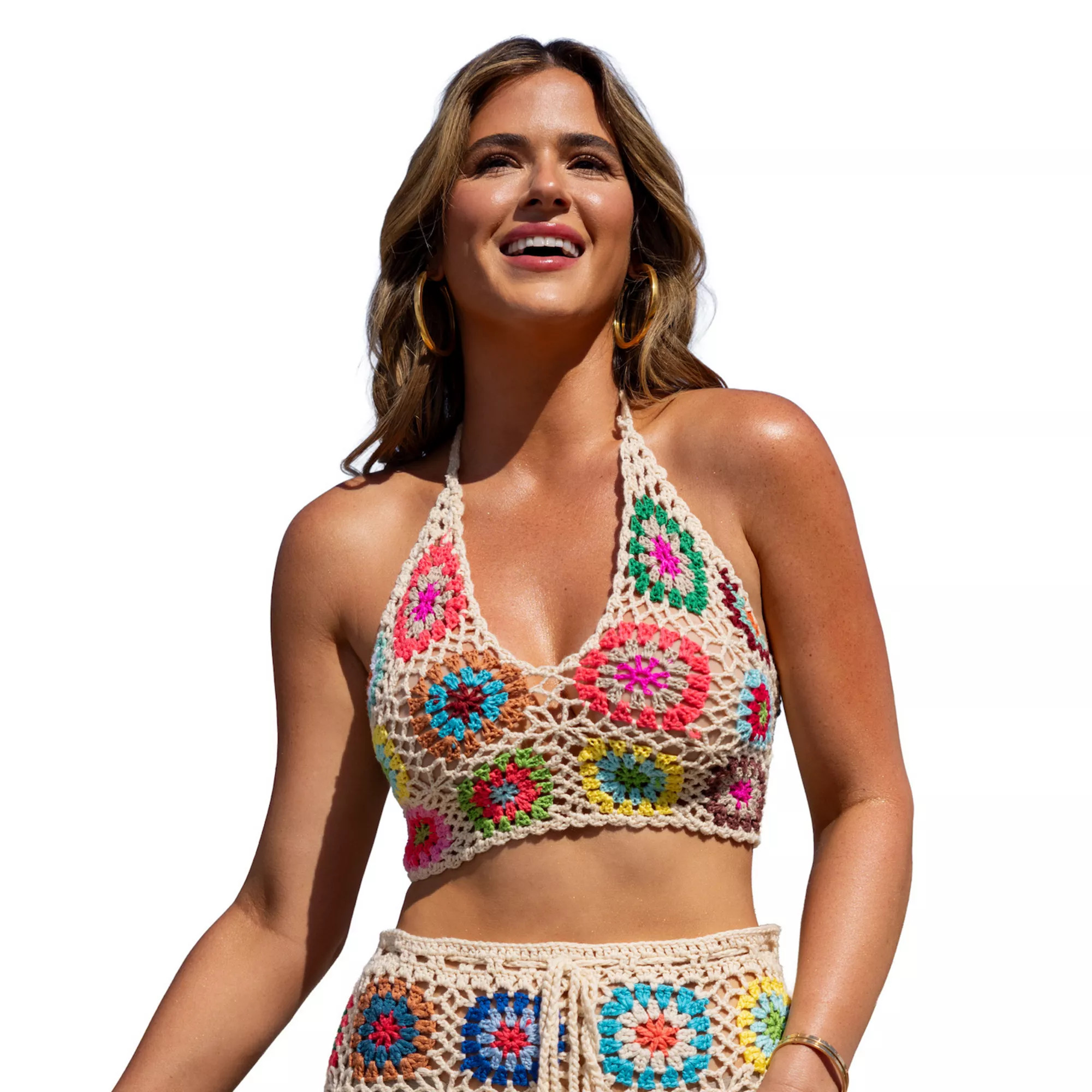 Women's Cupshe Floral Crochet Swim Coverup Top | Kohl's