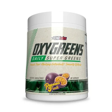 EHP Labs OxyGreens Super Greens Powder - Spirulina & Chlorella Superfood, Green Juice Powder & Greens Supplements with Prebiotic Fibre, Antioxidants & Immunity Support, 30 Serves (Passionfruit) | Walmart (US)