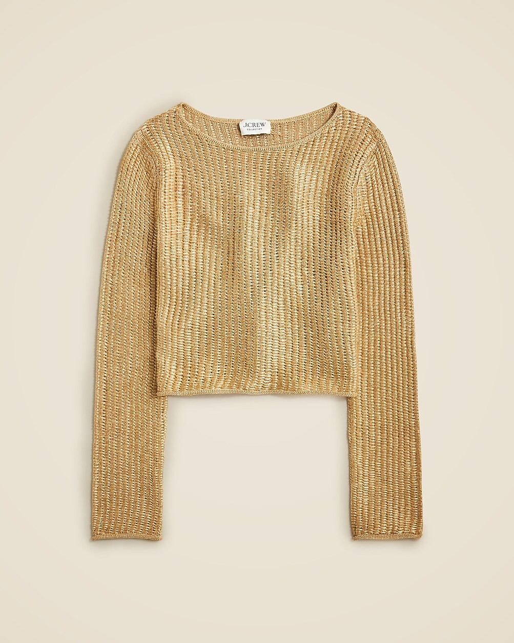 Collection metallic open-weave sweater | J. Crew US