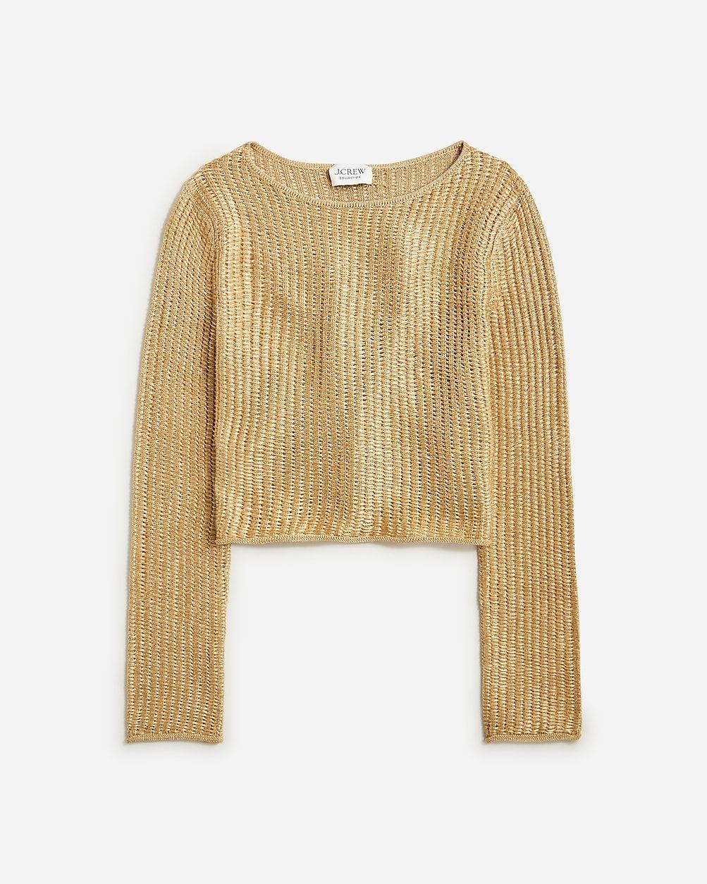 Collection metallic open-weave sweater | J. Crew US