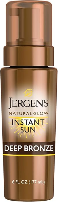 Jergens Natural Glow Instant Sun Body Mousse, Self Tanner for Deep Bronze Tan, Sunless Tanning Bo... | Amazon (US)