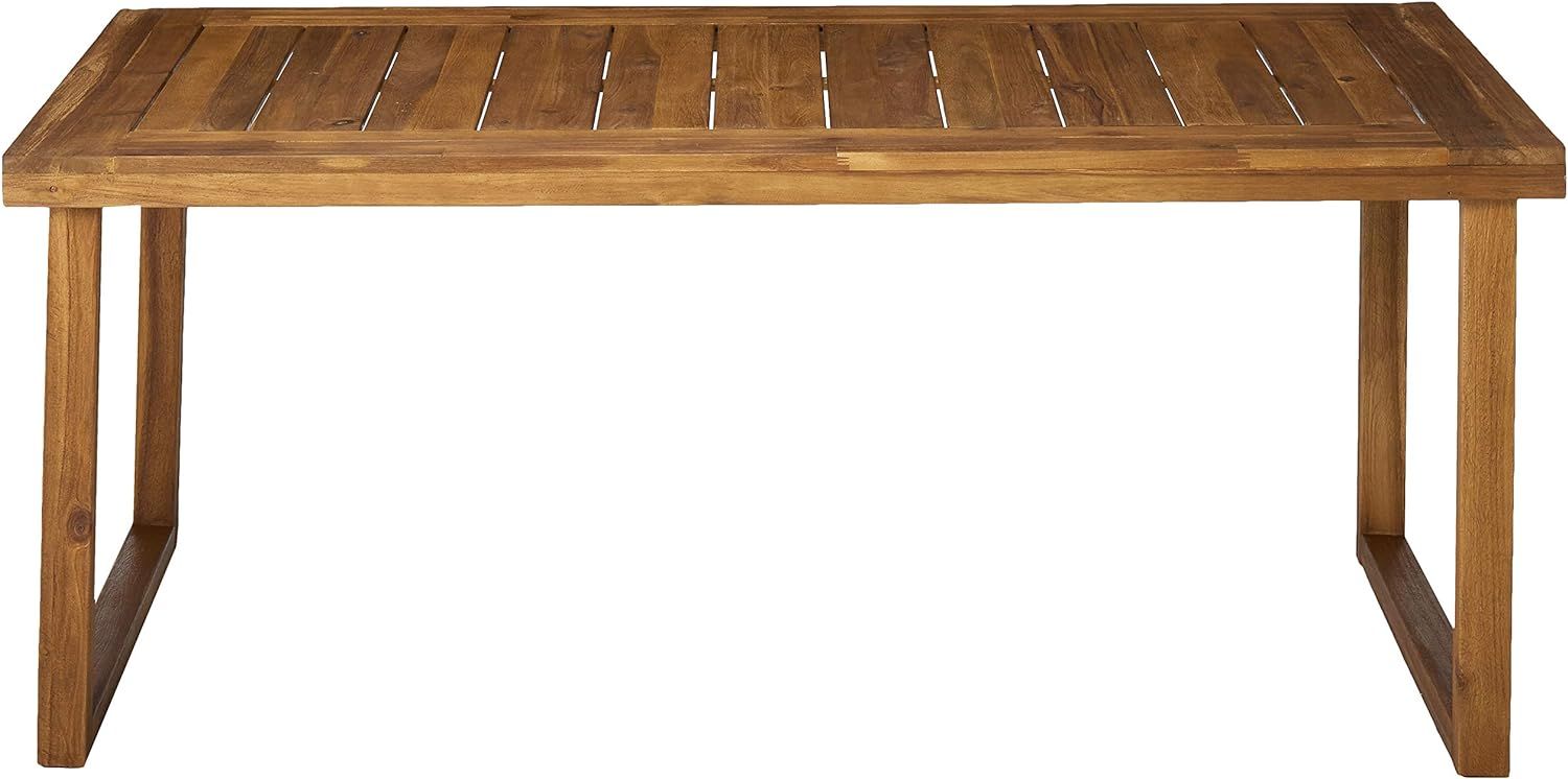 Christopher Knight Home Ann Outdoor 69" Acacia Wood Dining Table, Sandblast Natural Finish | Amazon (US)